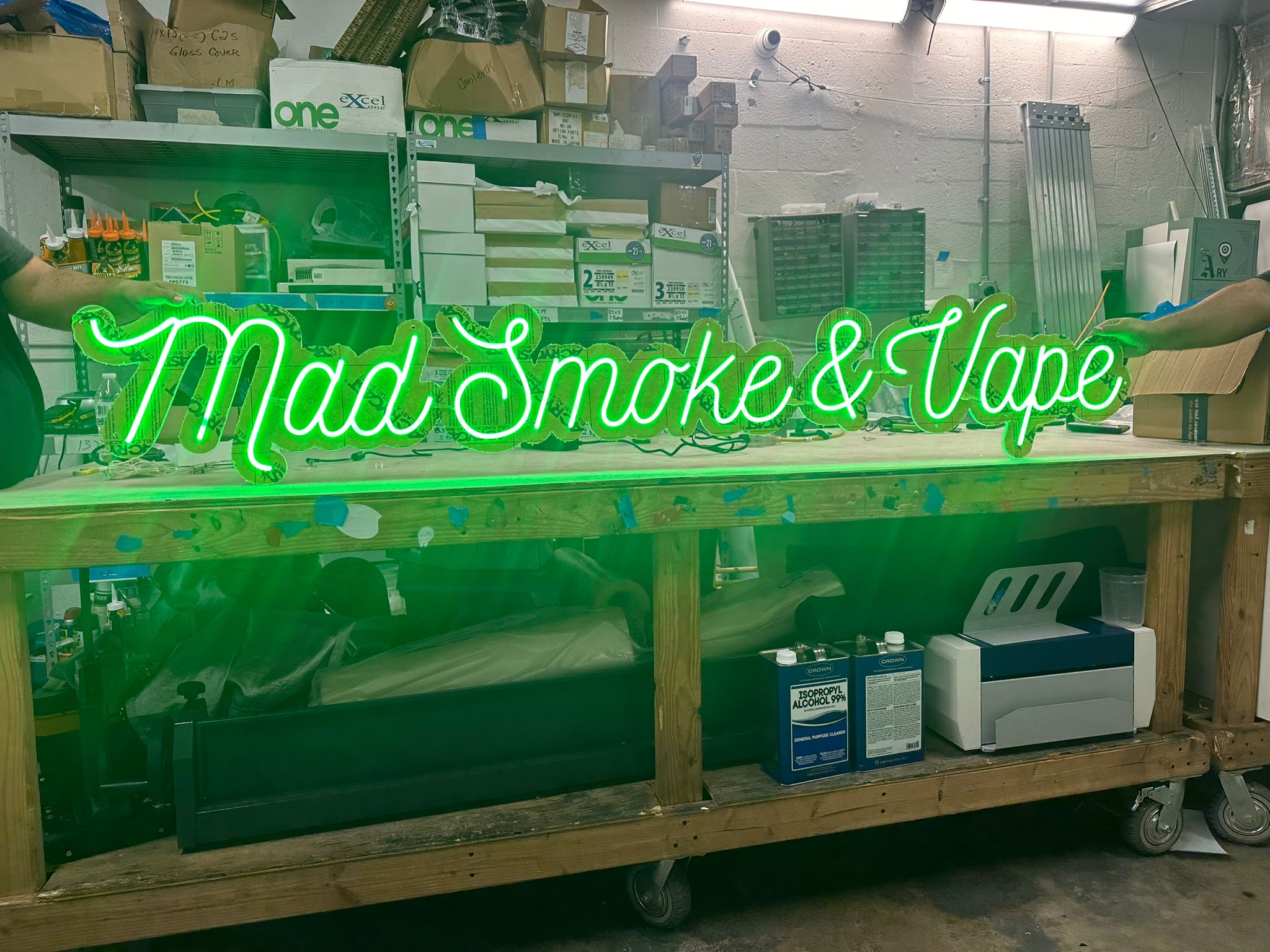 Mad Smoke Vape Acrylic LED sign